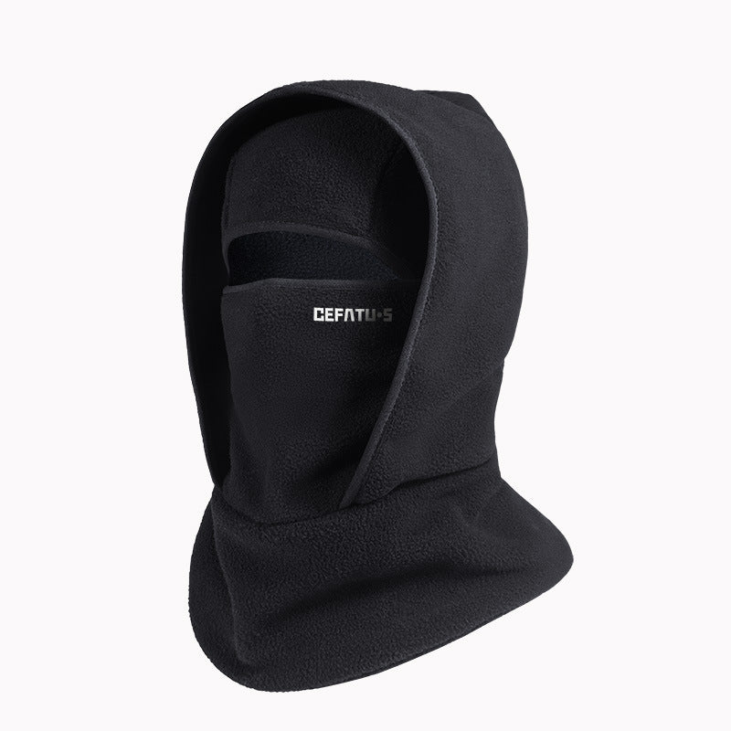 Outdoor Winter Warm Hat And Scarf Integrated Headgear