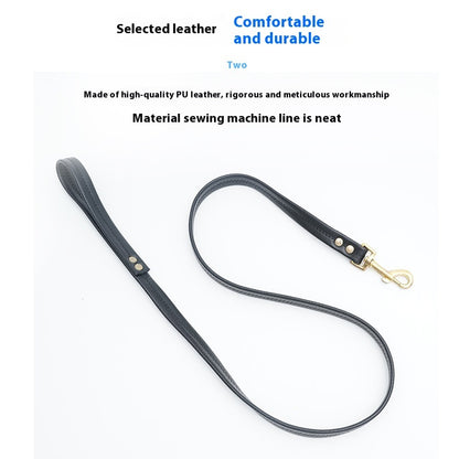 Roran High-grade PU Leather Pet Traction Belt