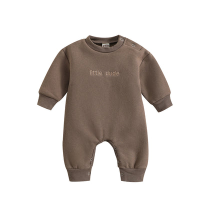 Korean Style Baby Solid Color Simple Jumpsuit
