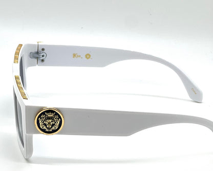 MEN SUNGLASSES HIP HOP SQUARE DESIGNER SHADES RETRO GOLD FRAME RAPPER FASHION