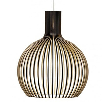 Retro Wooden Bird Cage Chandelier Living Room Bedroom Bedside Lamp
