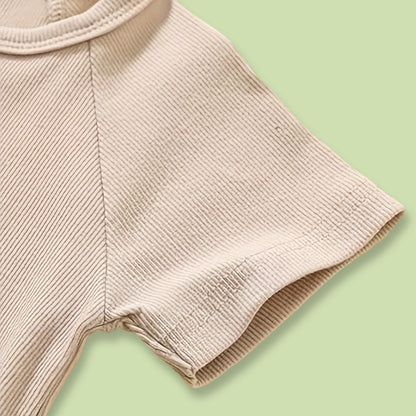 3-Pack Baby Boys One-Piece Romper Set, Long Sleeve Ribbed Button Jumpsuit