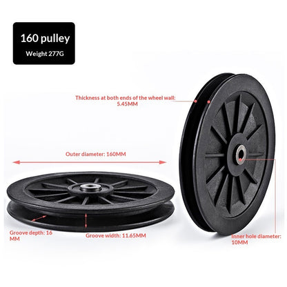 Nylon Silent Gym Frame Pulley Accessories