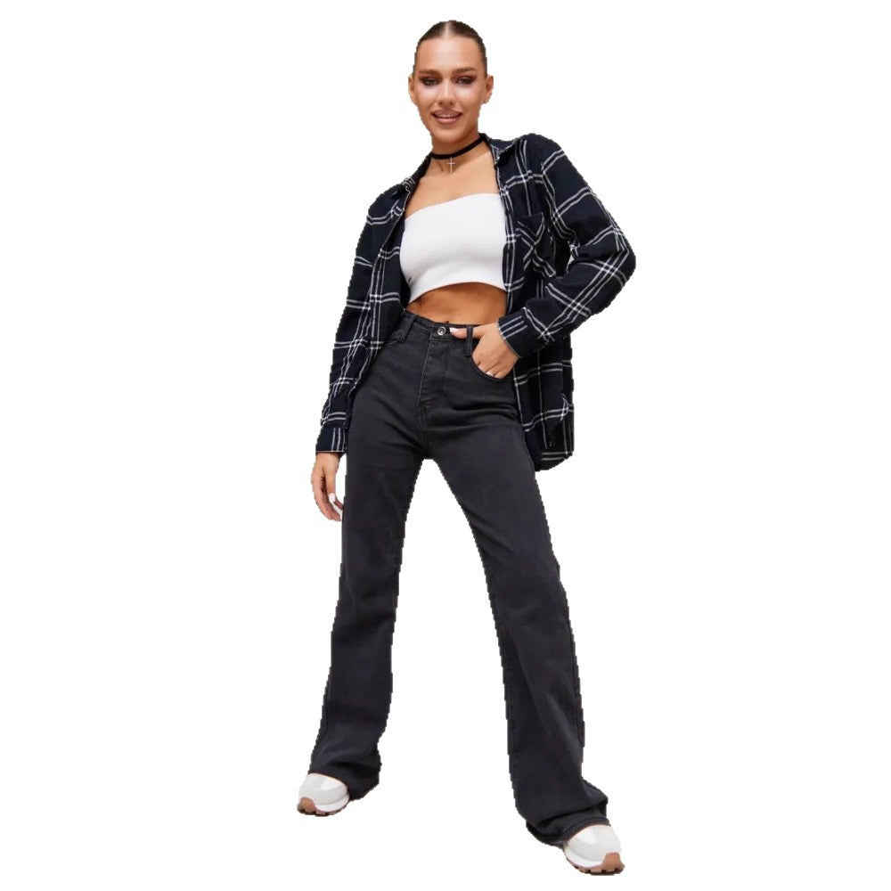 Womens Flared Pants Denim