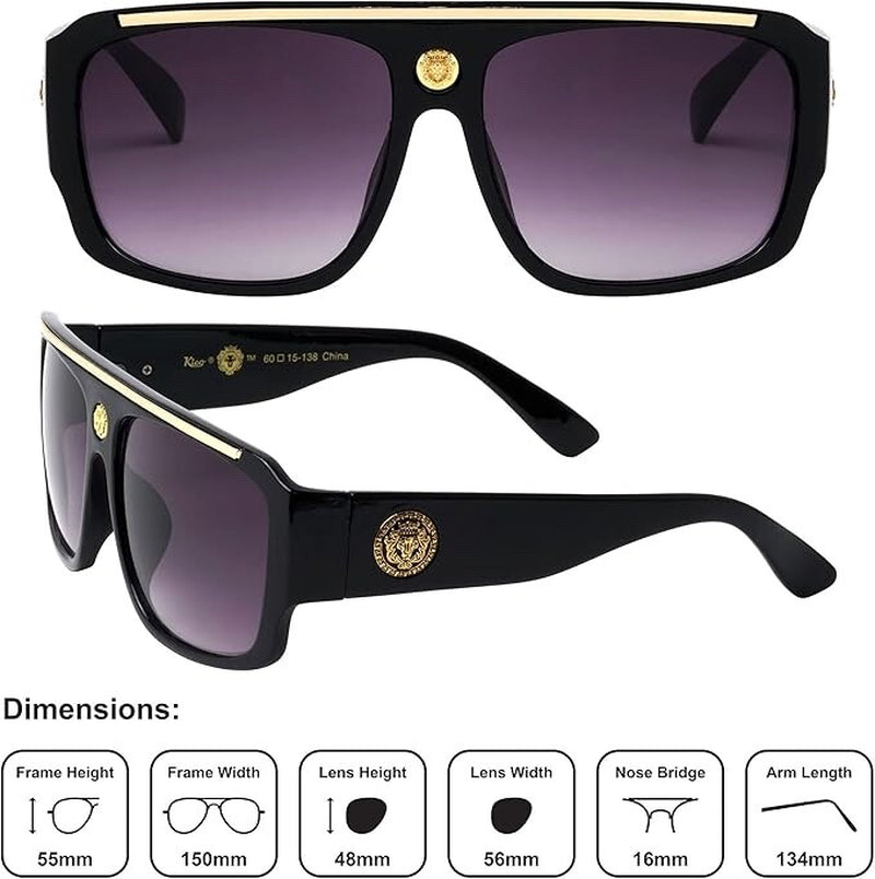 Gafas De Sol Lentes De Moda Para Hombres Grande Style Men Sunglasses Brown Lens