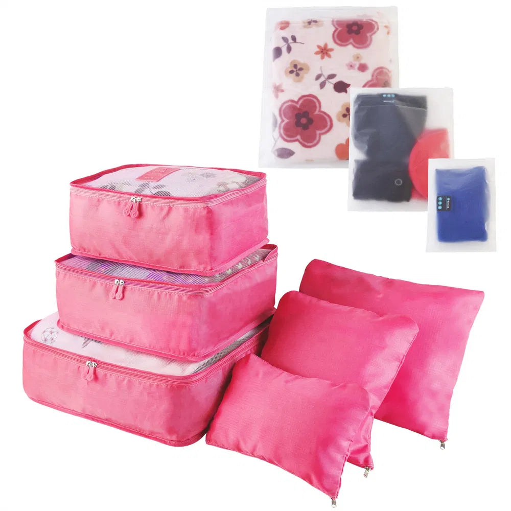 9Pcs Set Clothes Storage Bags Water-Resistant Travel Luggage Organizer Clothing Packing Cubes For Blouse Hosiery Stocking Underwear