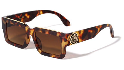 MEN SUNGLASSES HIP HOP SQUARE DESIGNER SHADES RETRO GOLD FRAME RAPPER FASHION