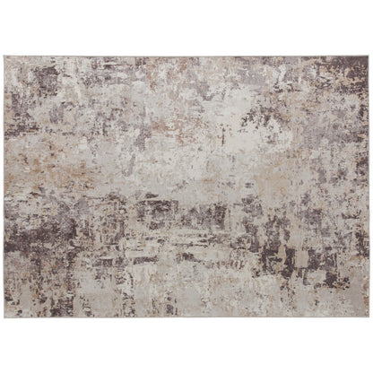 Achine Washable Area Rug 5x7, Non-Slip Modern Abstract Floor Carpet For Living Room, Bedroom, Dining Room, Mixed-Brown