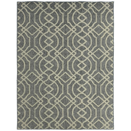 UV Resistant Indoor & Outdoor Area Rug, Easy-Cleaning Machine Washable Rug With Geometric Pattern For Patio, Garden, Kitchen, Bathroom Or Living Room, 170 X 120 Cm, Grey