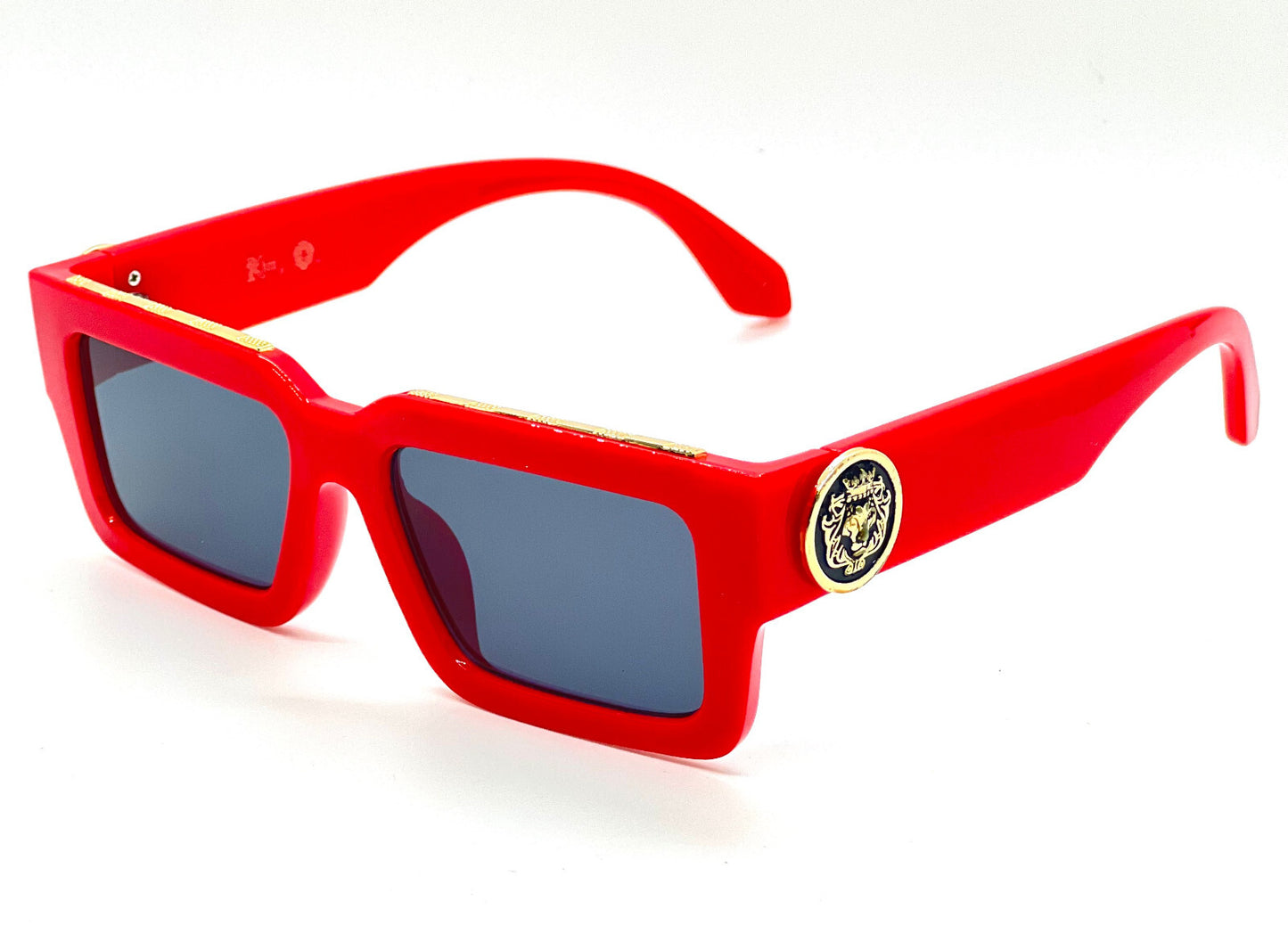 MEN SUNGLASSES HIP HOP SQUARE DESIGNER SHADES RETRO GOLD FRAME RAPPER FASHION