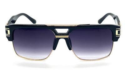 Designer Men Sunglasses Fashion Square Gold Hip Hop Model New Style Shades Blue