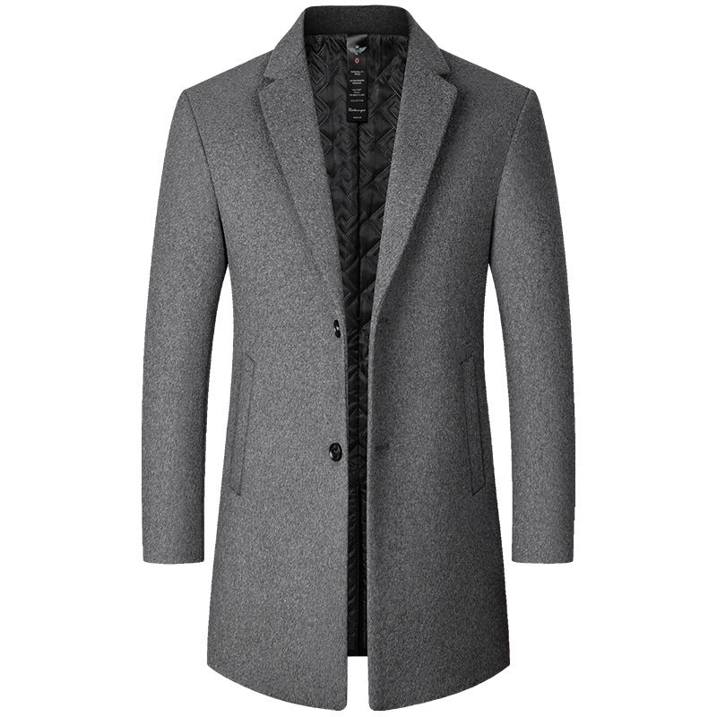 Men's Mid-Length Casual Wool Coat