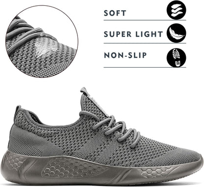 Men'S Sport Gym Running Shoes Walking Shoes Casual Lace up Lightweight