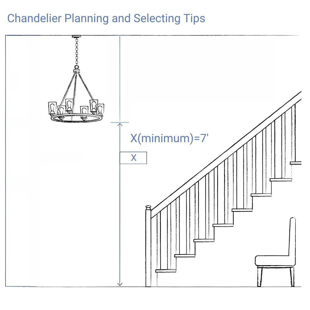 Farmhouse Chandelier 60 In. 20-Light Black Wagon Wheel Chandelier for Dinning Room, Kitchen Island, Foyer, Bedroom