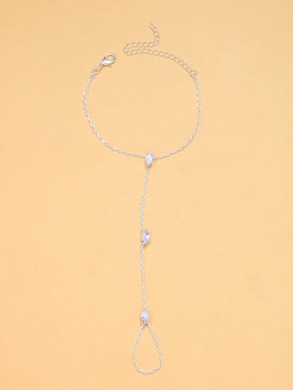 Minimalist Ultra-glamorous Marquise-cut Zircon Fingerless Bracelet