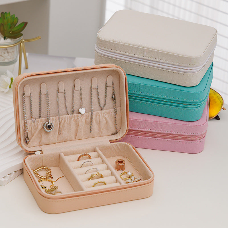 Portable Leather Creative Jewelry Storage Box For Travel