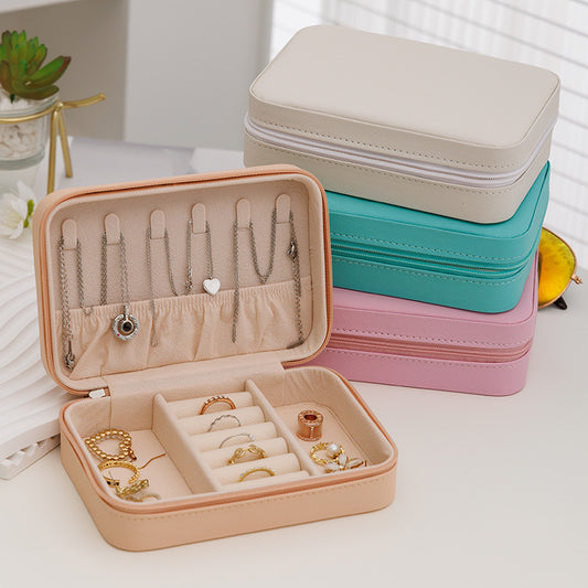Portable Leather Creative Jewelry Storage Box For Travel