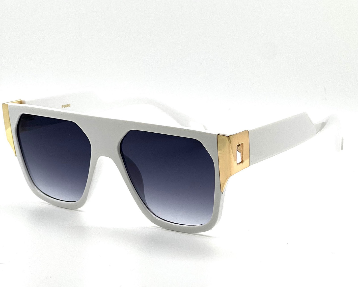 Men'S SUNGLASSES DESIGNER SQUARE RETRO GOLD FRAME SHADES HIP HOP STYLE FASHION