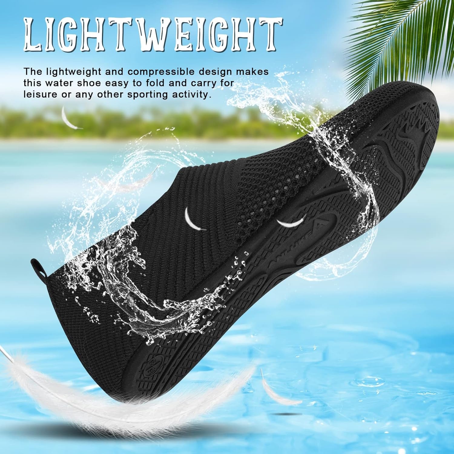 Womens Mens Water Shoes Barefoot Quick-Dry Aqua Socks for Beach Swim Surf Water Sport