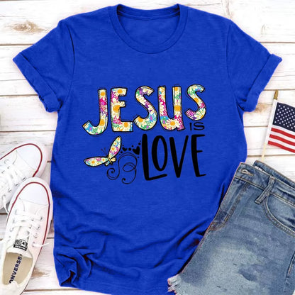 Jesus Love Print Women T Shirt Short Sleeve O Neck Loose Women Tshirt Ladies Tee Shirt Tops Clothes Camisetas Mujer